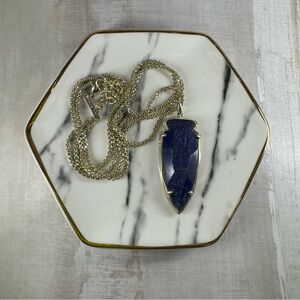 Kendra Scott Kimmy Blue Lapis Gold Pendant Necklace